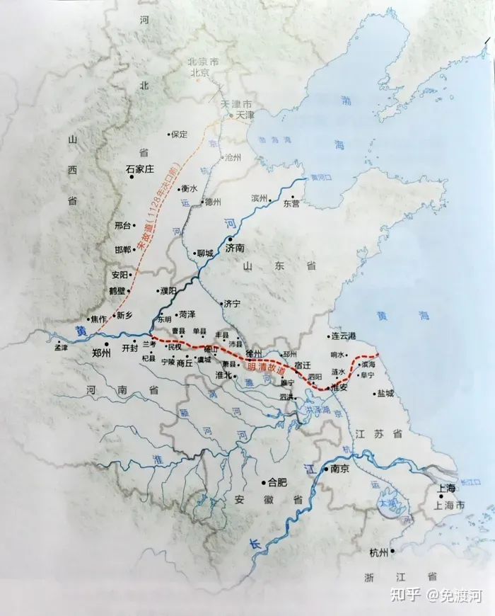 京杭大运河是如何穿过淮河或黄河？