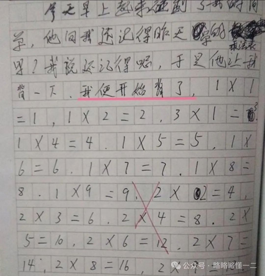 小学生考试出现“乱码”作文，多少有些敷衍了，老师看完：请家长！