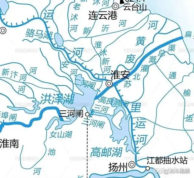 京杭大运河是如何穿过淮河或黄河？