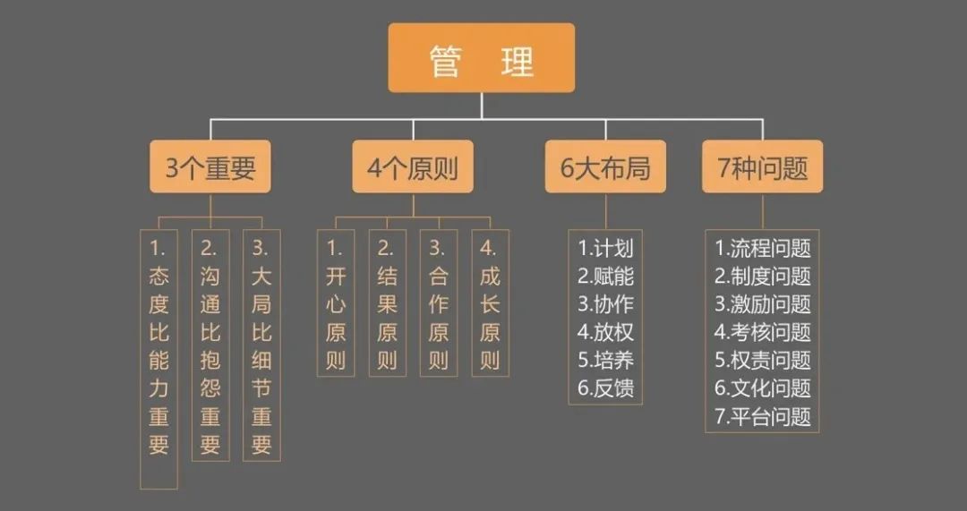 管理之道：解析三个重要、四个原则、六大布局与七种问题